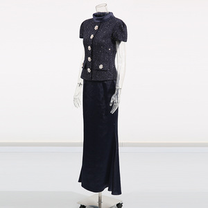 <span class=keywords><strong>Traje</strong></span> de moda de alta calidad elegante <span class=keywords><strong>azul</strong></span> <span class=keywords><strong>marino</strong></span> <span class=keywords><strong>para</strong></span> <span class=keywords><strong>mujer</strong></span>, falda de satén, <span class=keywords><strong>traje</strong></span> de lujo <span class=keywords><strong>para</strong></span> <span class=keywords><strong>mujer</strong></span>, trajes elegantes de Tweed bordados <span class=keywords><strong>para</strong></span> <span class=keywords><strong>mujer</strong></span> - Product Image 3