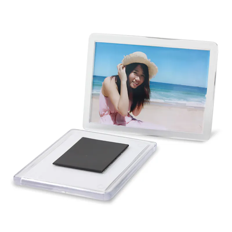 2023 Fornecedor Atacado Em Branco Acrílico 8X10 Ímã De Geladeira Personalizado Photo Frame Com Ímã