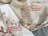 Nappe florale en crochet 100 % coton faite à la main avec bordure brodée en ruban ajouré, design personnalisé, style américain, protection