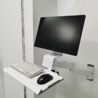 Meisonic T9-MA02KBL-F Moniteur industriel 32 pouces et support de clavier avec bras à ressort à gaz, support mural VESA en alliage d'aluminium