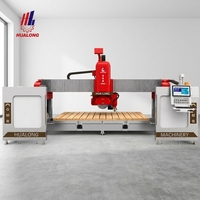 Sierra de Puente CNC de 5 Ejes HKNC-500 PLUS, Motor de 18.8kW, 5800kg Monobloque, Control Italiano ESA, Corte Automático de Granito de 3500mm