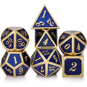 Set di 7 Dadi in Metallo Massiccio di Alta Qualità con Logo Personalizzato Inciso, Basso MOQ, per Dungeons and Dragons e Giochi di Ruolo da Tavolo - Product Image 5