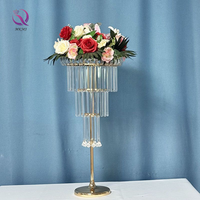 Décorations de table de mariage dorées pour décoration de mariage Supports de fleurs en acrylique pour objets décoratifs