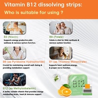 Services personnalisés OEM Patch vitaminé végétalien bandelettes orales à la biotine bandelettes sublinguales à action rapide bandelettes de film à la vitamine B12