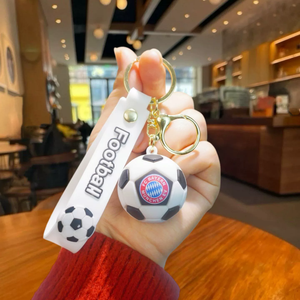 Llaveros y Anillos de Llavero de Fútbol con Diseño de Balón de Fútbol, Impresos con UV en Plástico Creativo - Product Image 3