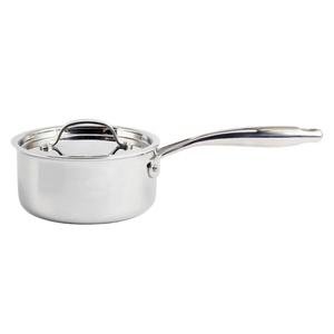 Cacerola de Acero Inoxidable de Triple Capa con Tapa, Olla para Salsas, Apta para Cocina de Inducción - Product Image 1