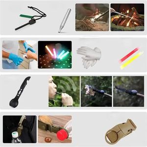 <span class=keywords><strong>Set</strong></span> avventura da campeggio attrezzatura 39 in 1 Kit di sopravvivenza di emergenza EDC Wilderness SOS actactical Outdoor Cars - Product Image 5