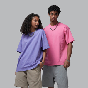 Magliette di cotone pesante per gli uomini di alta qualità con Logo di stampa personalizzata T-shirt sportiva Casual Vintage Streetwear oversize Tshirt - Product Image 6