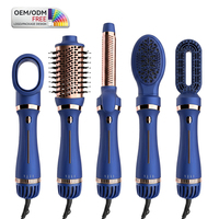Sèche-cheveux pliable léger 5-en-1 avec moteur DC 1200W, fonctions de bouclage et de lissage pour tous types de cheveux