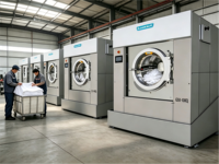 Mesin Cuci Ekstraktor Industri Berkinerja Tinggi 100kg/120kg, Suspensi Soft-Mount, Dehidrasi G-Force Tinggi