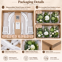 Arche florale en soie artificielle personnalisée, taille sur mesure, cadre métallique, toile de fond de mariage réglable, décorations pour scène de mariage et fête d'anniversaire