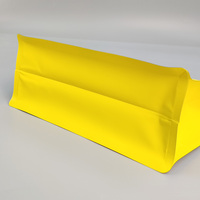 Sacs en BOPP à fermeture éclair debout durables imprimés sur mesure jaunes |   Emballage étanche à faible MOQ pour café et en-cas