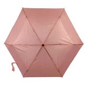 Parapluie de voyage manuel moderne ultra-léger à trois plis à 6 baleines, protection solaire pour le soleil et la pluie - Product Image 6