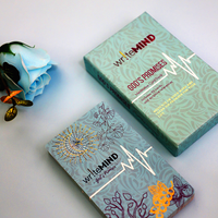 Impression personnalisée de cartes flash, dorure or du dos des cartes, boîtes de cartes de tarot et d'oracle, cartes bibliques