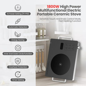 批发1800瓦防水电磁炉单头便携式重型触摸屏高级家用炉灶 - Product Image 5