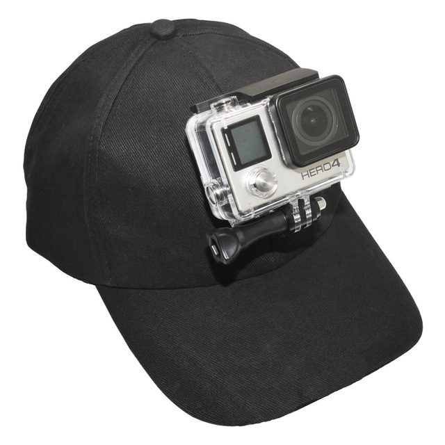 Kaliou G126 Nylon Portable for Compatible Baseball Cap Holder Mount for Action Cameras-Outdoor Use Black