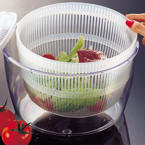 Essoreuse à salade multifonctionnelle en plastique à manivelle pour la maison, outil de séchage et d'essorage des légumes - Product Image 5