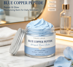 Crème Visage au Peptide de Cuivre Bleu OEM ODM Usine – Extrait Apaisant Doux pour la Peau, Nourrit les Peaux Sensibles, Baume Facial Éclatant Personnalisé - Product Image 6
