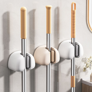 <span class=keywords><strong>Support</strong></span> mural adhésif en plastique pour balai et serpillière, sans perçage, pour salle <span class=keywords><strong>de</strong></span> bain et toilettes, organisateur <span class=keywords><strong>de</strong></span> rangement fixe pour outils - Product Image 3