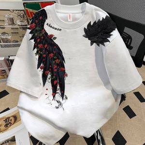 T-<span class=keywords><strong>shirt</strong></span> décontracté pour homme tendance 2026, impression de haute qualité, coton pur, doux pour la peau, confortable - Product Image 4