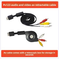 Câble audio-vidéo RVB trois couleurs AV/Ligne avec fil de cuivre nu pour consoles de jeux PS1/PS2/ pour connexion TV