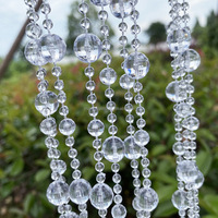 Rideau de perles de luxe en gros pour mariage, guirlande de plafond en cristal ananas pour colonne d'hôtel et toile de fond d'événement
