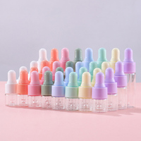 Flacons compte-gouttes en verre transparent colorés de 1 ml, 2 ml, 3 ml, 5 ml pour huiles essentielles et parfums – Modèle Macaron Mini en stock