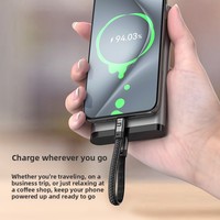Kabel Data Pengisian Cepat 240W 22cm Kulit Baru dengan Tali Kulit, Kabel USB Portable Kepala Bullet