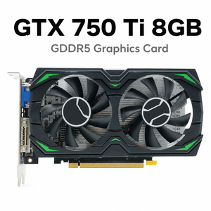 Carte graphique de bureau neuve XHVGA GTX <span class=keywords><strong>750</strong></span> <span class=keywords><strong>Ti</strong></span> 8 Go GDDR5 128 bits pour jeux <span class=keywords><strong>4K</strong></span> à double ventilateur, PCI Express 3.0 X16 DirectX 12 - Product Image 1