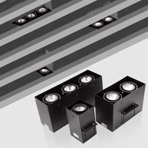 Trong nhà duy nhất Đôi Ba đầu thương mại Led Vuông Downlight màu đen 10W 15W 18W lõm dẫn ánh sáng trần Downlight dẫn đèn - Product Image 1