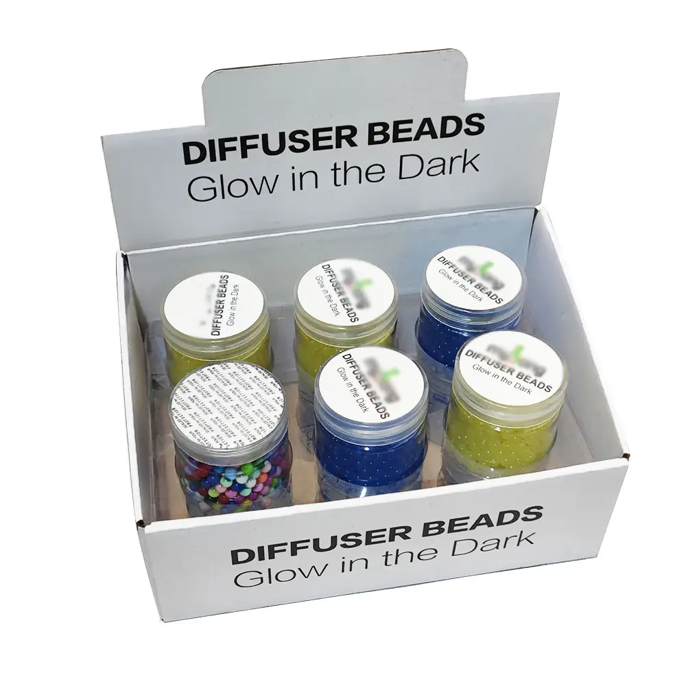 Logotipo personalizado Glass Decanter Cleaning Beads Reutilizável Brilho nas Bolas Escuras Cleaner Acessórios para Fumar