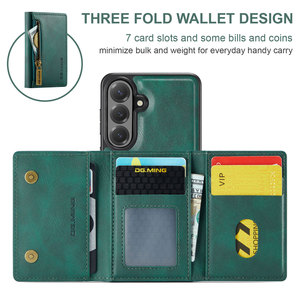 Funda de Teléfono Tipo Cartera de Cuero PU Magnética con Bloqueo RFID Antirrobo, Delgada, Gran Capacidad, Compatible con Carga Inalámbrica para la Serie Samsung - Product Image 6