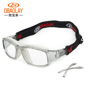 OBAOLAY Basketball Glasses <b>Full</b> Rim Polycarbonate Lens UV Protection Anti <b>Slip</b> Outdoor Sports Goggles Men's - Product Image 3