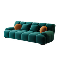Canapé nuage moderne capitonné en bouclette, canapé moelleux crème rembourré pour salon, mobilier de salon, hôtel, villa