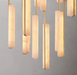 Lampadario americano di lusso in ottone rotondo in alabastro <span class=keywords><strong>per</strong></span> ingresso soggiorno camera da letto Hotel - Product Image 5