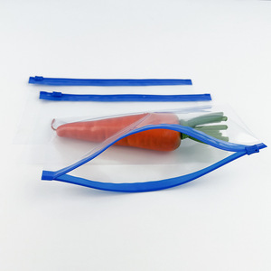 Transparent Zipper Bag Rectangle 12 Silk PE Self Sealing For Student Stationery And Food Storage - Product Image 1