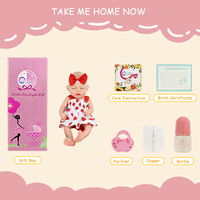 Poupée Reborn en silicone 3D peinte, 13 pouces, corps entier, réaliste, jouet pour nouveau-né, jouet souple DIY, cadeaux pour filles