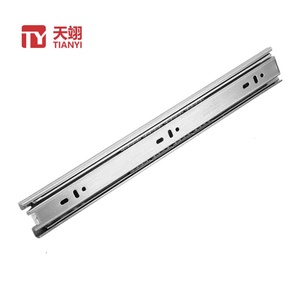 Fully Extensible Bedroom Furniture <b>Drawer</b> <b>Slide</b> Rails With 45mm Width Galvanized Surface - Product Image 1