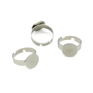 Base Redonda Hueca de Acero Inoxidable para Anillos, 17mm de Diámetro Interior, para Fabricación de Anillos, Accesorios de Joyería DIY - Product Image 2