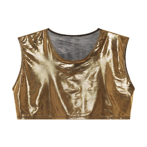 Mens Tank <strong>Top</strong> Clubwear Stage Costume <strong>Crop</strong> <strong>Tops</strong> Faux Leather Muscle Performance <strong>Male</strong> Sleeveless Vest Undershirt - Product Image 3