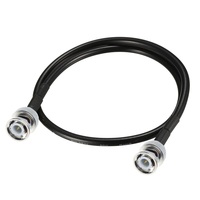 Connecteur à sertir RG58 BNC mâle Q9 50ohm RF coaxial Pigtail Jumper 10A Courant nominal Cuivre Contact PVC Logement IP67 Lot 50