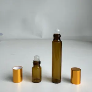 Rolo de vidro para perfume, frasco de rolo de vidro para óleo essencial, 3ml e 10ml, ideal para batalha