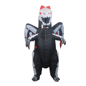 Chất Lượng Cao Halloween Inflatable <span class=keywords><strong>Allosaurus</strong></span> <span class=keywords><strong>Skull</strong></span> Rồng Linh Vật Trang Phục Dành Cho Người Lớn Kích Thước Polyester Không Thấm Nước Vải Đen Không Khí Thổi - Product Image 3