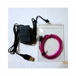 Cable EL Naranja <span class=keywords><strong>PYL</strong></span> de 2.3mm con Conector USB-A, Luz Constante/Intermitente/Apagado, Inversor de 1W-5W para Escenarios Portátiles - Product Image 4