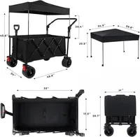 Chariot de camping d'extérieur grande capacité, durable, 300 LBS, pliable, épaissi, pour pique-nique, plage, courses, usage intensif