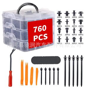 760 pièces de clips automobiles universels, rivets à pousser en plastique, 16 types pour la réparation et le remplacement des panneaux de voiture - Product Image 1