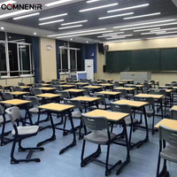Ensemble pupitre et chaise scolaire moderne et populaire en alliage d'aluminium de haute qualité pour une seule personne