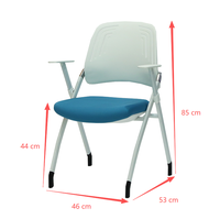 Chaise de bureau ergonomique pour la formation, chaise pliante en plastique pour salle de conférence, mobilier
