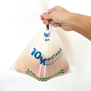 <b>Compostable</b> Flat <b>Bags</b> Biotic Fresh Vegetables Packaging Plastic <b>Bag</b> Biodegradable Vegetable Produce <b>Bag</b> Roll - Product Image 4