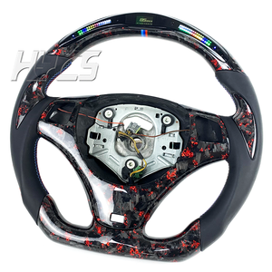 Accessoires intérieurs de voiture, volant en fibre de carbone forgée avec LED RPM pour E92 E90 E93 M3 E84 E87 320 325 330 335 - Product Image 2